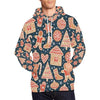 Gingerbread Man Chirstmas Pattern Print Men Pullover Hoodie-grizzshop