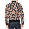 Gingerbread Man Chirstmas Pattern Print Men's Bomber Jacket-grizzshop