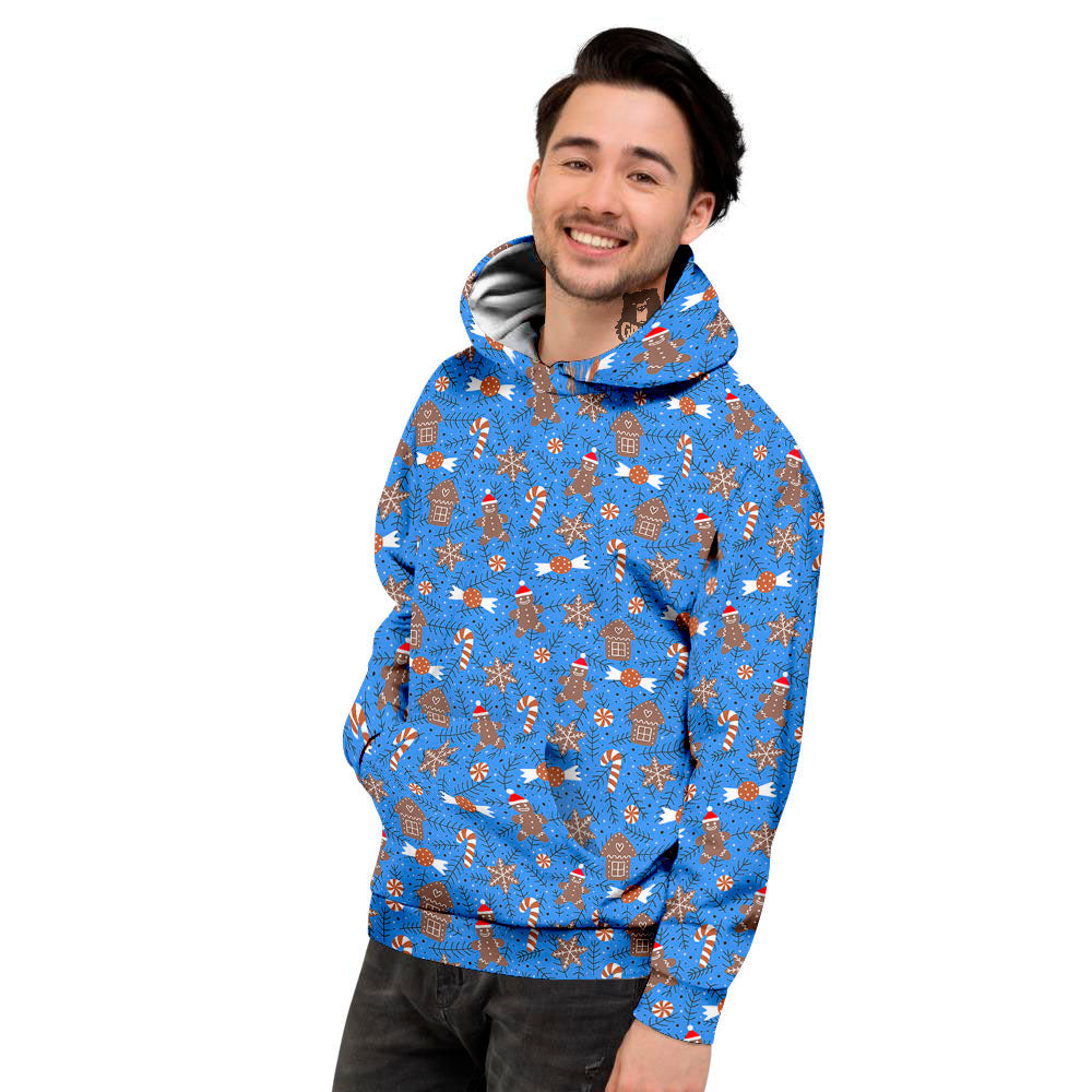 Gingerbread Man Christmas Print Pattern Men's Hoodie-grizzshop