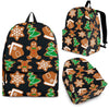 Gingerbread Man Pattern Print Chirstmas Backpack-grizzshop