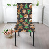 Gingerbread Man Pattern Print Chirstmas Chair Cover-grizzshop