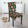 Gingerbread Man Pattern Print Chirstmas Chair Cover-grizzshop