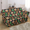 Gingerbread Man Pattern Print Chirstmas Loveseat Cover-grizzshop