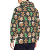 Gingerbread Man Pattern Print Chirstmas Men Pullover Hoodie-grizzshop