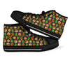 Gingerbread Man Pattern Print Chirstmas Men Women's High Top Shoes-grizzshop