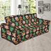 Gingerbread Man Pattern Print Chirstmas Sofa Covers-grizzshop