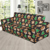 Gingerbread Man Pattern Print Chirstmas Sofa Covers-grizzshop