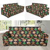 Gingerbread Man Pattern Print Chirstmas Sofa Covers-grizzshop