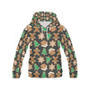 Gingerbread Man Pattern Print Chirstmas Women Pullover Hoodie-grizzshop