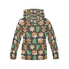 Gingerbread Man Pattern Print Chirstmas Women Pullover Hoodie-grizzshop