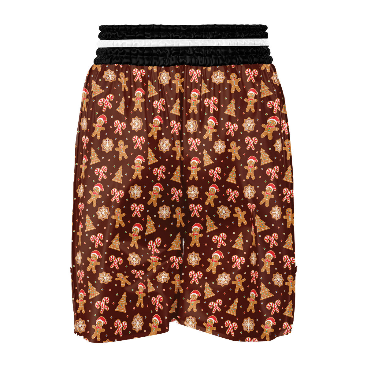 Gingerbread Man Print Pattern Boxing Shorts-grizzshop