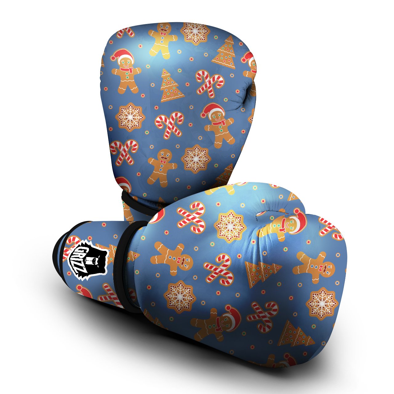 Gingerbread Man Xmas Print Pattern Boxing Gloves-grizzshop