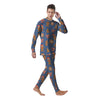 Gingerbread Man Xmas Print Pattern Men's Pajamas-grizzshop