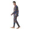 Gingerbread Man Xmas Print Pattern Men's Pajamas-grizzshop