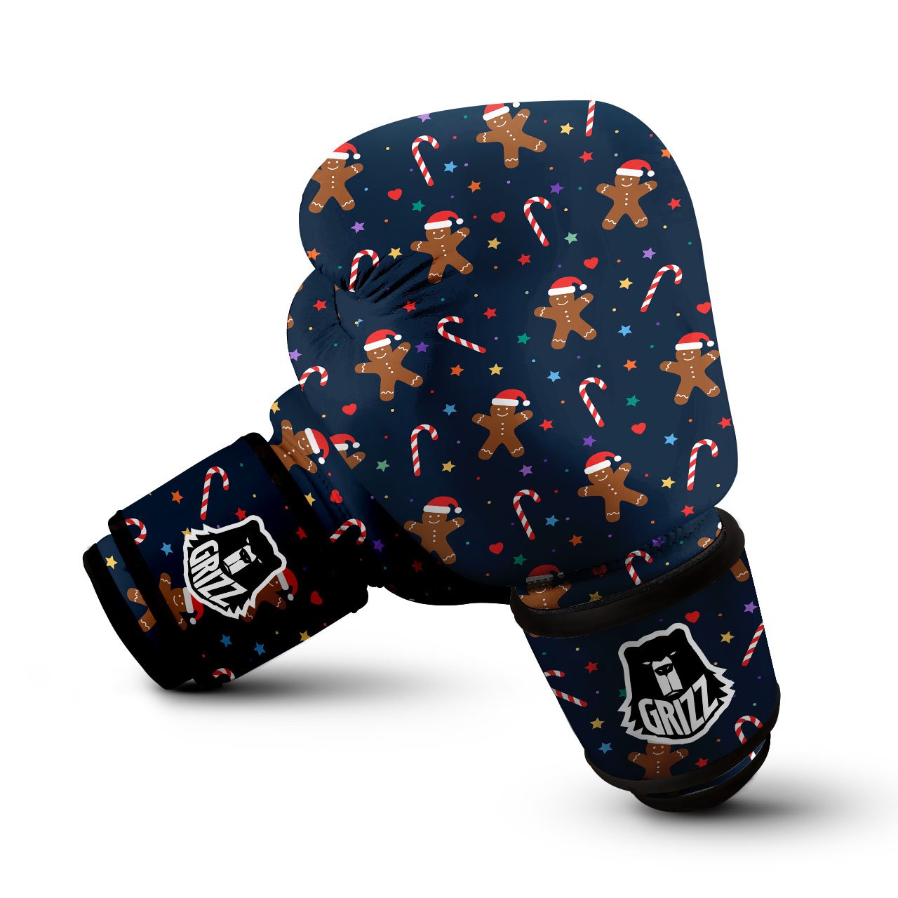 Gingerbread Xmas Print Pattern Boxing Gloves-grizzshop