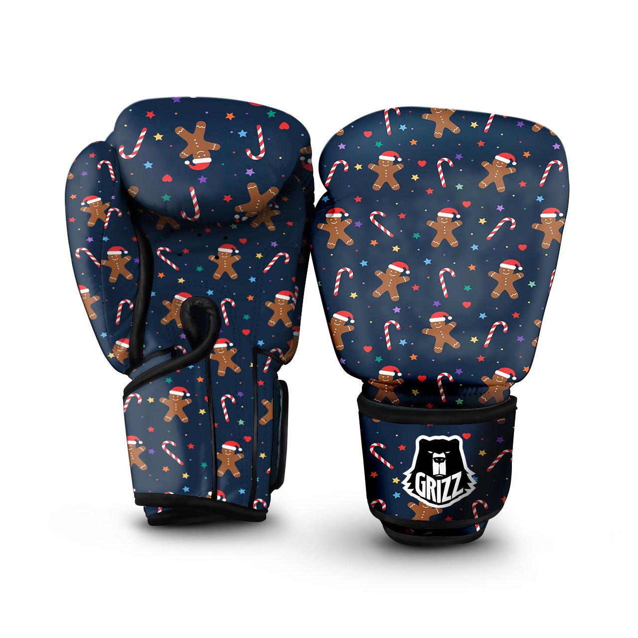 Gingerbread Xmas Print Pattern Boxing Gloves-grizzshop