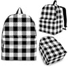 Gingham Black Pattern Print Backpack-grizzshop