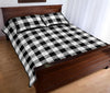 Gingham Black Pattern Print Bed Set Quilt-grizzshop