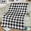 Gingham Black Pattern Print Blanket-grizzshop