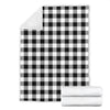 Gingham Black Pattern Print Blanket-grizzshop