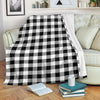 Gingham Black Pattern Print Blanket-grizzshop