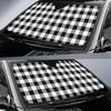 Gingham Black Pattern Print Car Sun Shade-grizzshop