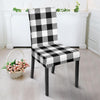 Gingham Black Pattern Print Chair Cover-grizzshop