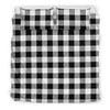 Gingham Black Pattern Print Duvet Cover Bedding Set-grizzshop