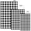 Gingham Black Pattern Print Floor Mat-grizzshop