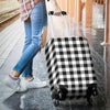 Gingham Black Pattern Print Luggage Cover Protector-grizzshop