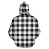 Gingham Black Pattern Print Men Women Pullover Hoodie-grizzshop