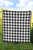 Gingham Black Pattern Print Quilt-grizzshop