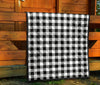 Gingham Black Pattern Print Quilt-grizzshop