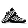 Gingham Black Pattern Print Sneaker Shoes For Men Women-grizzshop