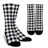 Gingham Black Pattern Print Unisex Crew Socks-grizzshop