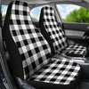 Gingham Black Pattern Print Universal Fit Car Seat Covers-grizzshop