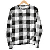 Gingham Black Pattern Print Women's Sweatshirt-grizzshop