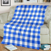 Gingham Blue Pattern Print Blanket-grizzshop