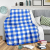 Gingham Blue Pattern Print Blanket-grizzshop