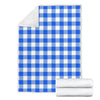 Gingham Blue Pattern Print Blanket-grizzshop