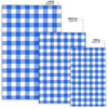 Gingham Blue Pattern Print Floor Mat-grizzshop