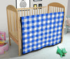 Gingham Blue Pattern Print Quilt-grizzshop