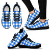 Gingham Blue Pattern Print Sneaker Shoes For Men Women-grizzshop