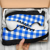 Gingham Blue Pattern Print Sneaker Shoes For Men Women-grizzshop