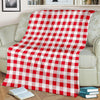 Gingham Red Pattern Print Blanket-grizzshop