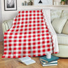 Gingham Red Pattern Print Blanket-grizzshop