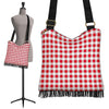 Gingham Red Pattern Print Crossbody bags-grizzshop