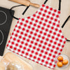 Gingham Red Pattern Print Women's Apron-grizzshop