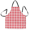 Gingham Red Pattern Print Women's Apron-grizzshop