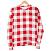 Gingham Red Pattern Print Women's Sweatshirt-grizzshop